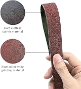 TPmax 13mmx457mm Sanding Belts Pack 60 Pcs Aluminum Oxide Grits 40-240 view 3