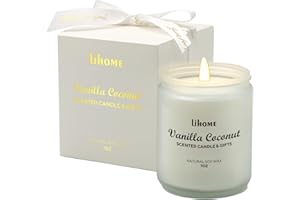 LIHOME Candles Gifts for Women - Scented Candles, Natural Soy Wax Candle for Home Scented Perfect for Christmas, Birthday, Mother's Day, Vanilla Coconut Candle
