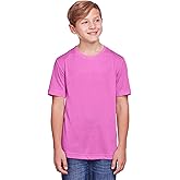 Core 365 Youth Fusion ChromaSoft™ Performance T-Shirt M CHARITY PINK