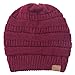 REDESS Slouchy Beanie Hat Men Women 2 Pack Winter Warm Chunky Soft Oversized Cable Knit Cap (Two Pack Black & Wine Red)