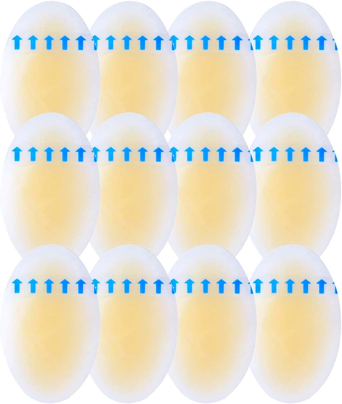 Povihome 15 Pack Blister Gel Guard, | Large Size | Adhesive Heel Blister Cushion Bandages for Blister Prevention, Hydrocolloid Heel Pads Guard Skin from Rubbing Shoes