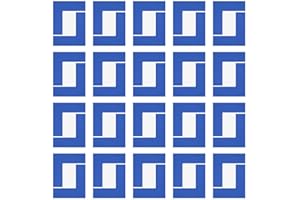 PATIKIL 5S Location Marking Corner, 64 Pcs 4 x 4 x 1.2 Inch PVC L-Shape Floor Marking Tape Workplace Floor Organization Markers for Office Warehouse Desk Table Top, Blue