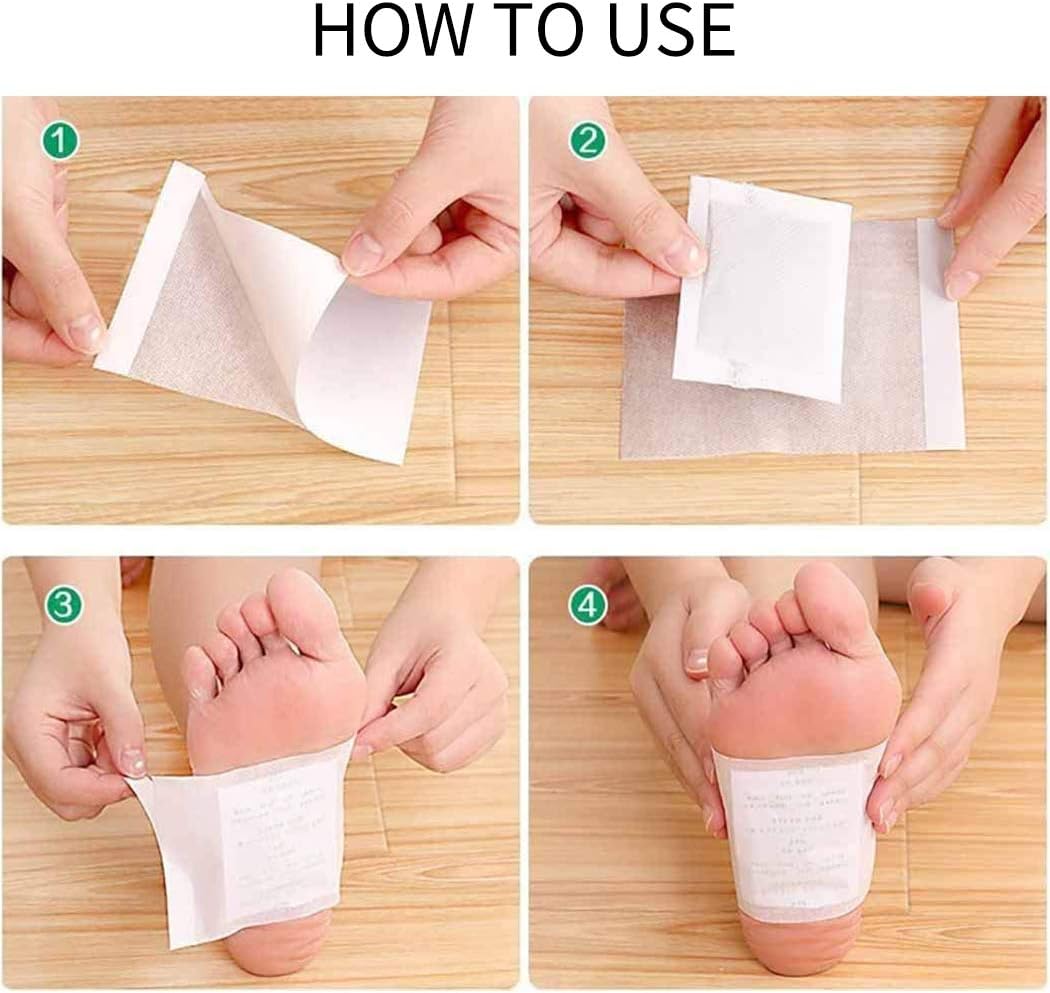 Foot Pads, Kapmore 100 Relief Foot Pads and 100 Adhesive Sheets for Removing Impurities, Relieve Stress Improve Sleep: Health & Personal Care