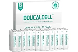 Doucalcell AAA Batteries 36 Pack, Maximum Power Ultra Long Lasting Triple A Battery, High-Performance 1.5 Volt Alkaline Batteries with Anti-Leakage Design, Up to 10-Year Shelf Life