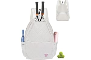 BEEYEO Tennis Bag, Professional Quilted Tennis Backpack Tennis Racket Bags for Women Men for Pickleball Tennis Badminton