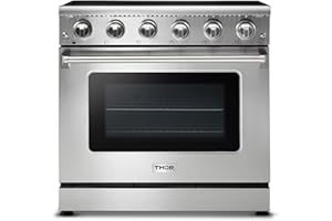 THOR Kitchen Freestanding 36-Inch Electric Range with Convection Oven in Stainless Steel - Model HRE3601