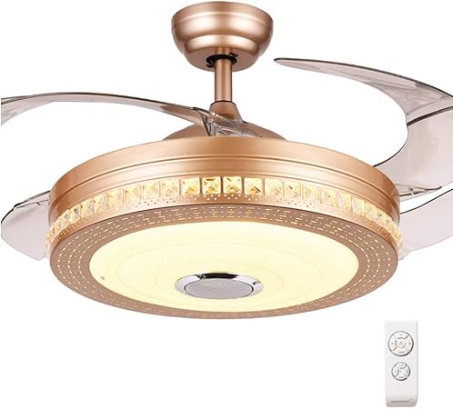 Amazon Com Musical Led Ceiling Fan Lights Modern With Mobile