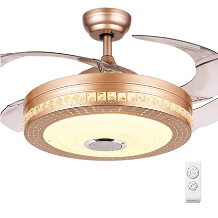 Amazon Com Led Modern Bluetooth Music Ceiling Fan Restaurant
