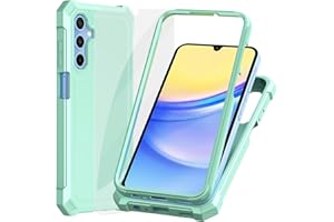 Ailiber Case for Samsung Galaxy A35 5G with Screen Protector, Dual Layer Structure Protection, Shockproof Corners TPU Bumper, Rubber Durable Protective Cover for Galaxy Samsung A35 SM-A356-Mint Green