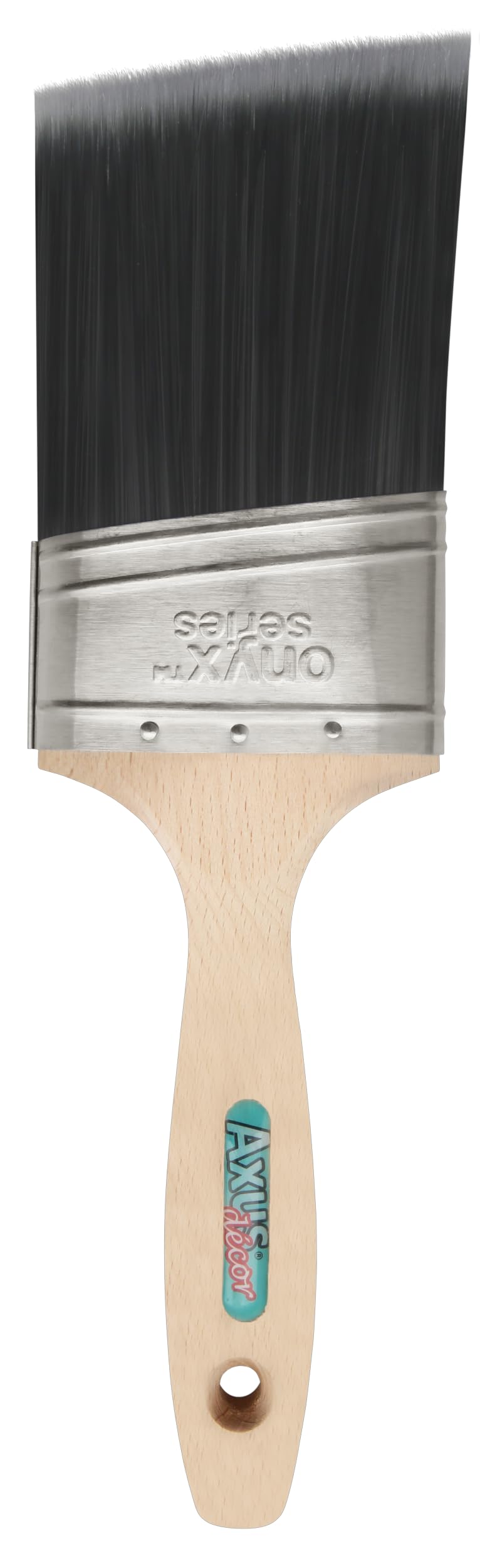 Axus Decor Mage Cutter Brush (Onyx series) Unique Tricho Filament, Smooth, Medium Stiffness, Beavertail Handles, Rust-Resistant Stainless Steel - 3"/75mm