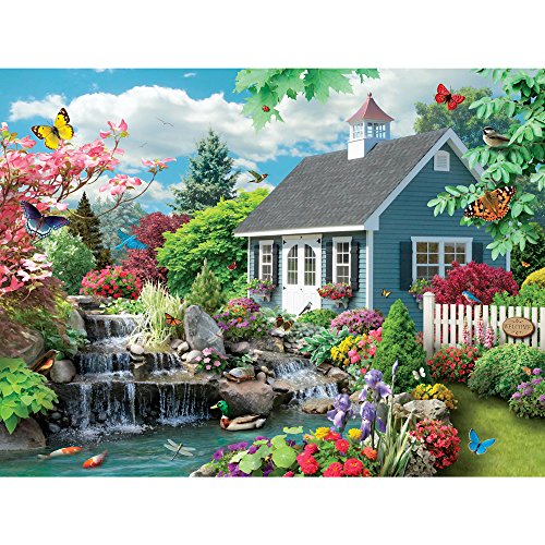 Bits and Pieces - 300 Large Piece Jigsaw Puzzle for Adults - Dream Landscape - 300 pc Spring Scene Jigsaw by Artist Alan Giana
