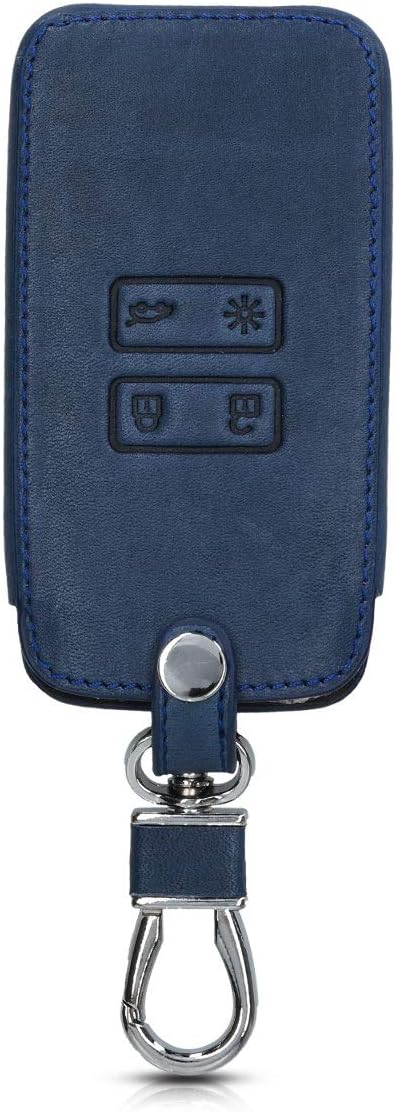kwmobile Key Cover Compatible with Renault 4 Button Car Key Smart Key (only Keyless Go), Faux Leather Car Key Fob Protector - Image 4