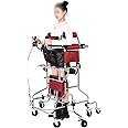 ZHDBMM Walker for Seniors, Hemiplegia Rehabilitation Standing Frame Adult Walking Aid The Disabled, Medical with Adjustable Height, Suitable People of 59~71 inch, With Handbrake
