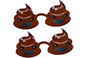 VICASKY 2pcs Funny Poop Sunglasses Party Favors Poop Glasses Photo Props for Birthday Festival Costume