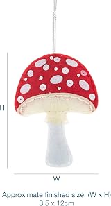 Trimits Toadstool Felt Decoration Kit 8.5 x 12 cm Beginner Sew Kit view 5