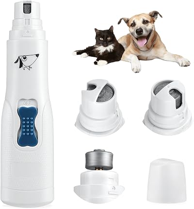 Brifit Dog Nail Grinder Ultra Quiet Electric File for Pets Small Medium Dogs