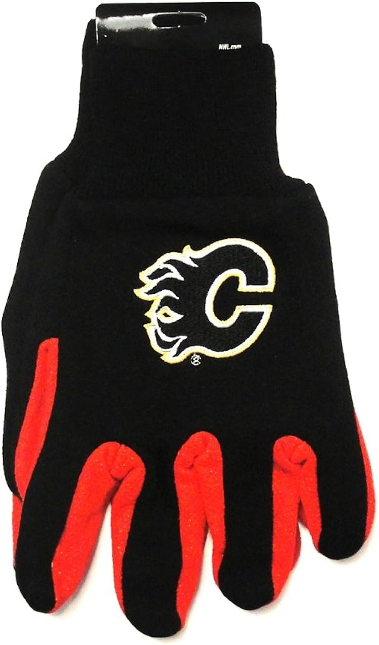 NHL Minnesota Wild Two-Tone Gloves, Green/Red : Sports Fan Apparel : Clothing