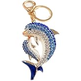 TOPASION Lucky Turtle Colorful Opal Rhinestone Plating Women Car/Bag Keychain Purse Charm