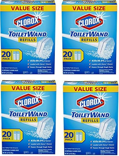 Clorox IWgJVm ToiletWand Disinfecting Refills, 20 Count (4 Pack)