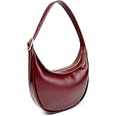 RosCelesty Crescent Shoulder Bag for Women PU Leather Small Crossbody Purse Adjustable Strap Half Moon Underarm Bag
