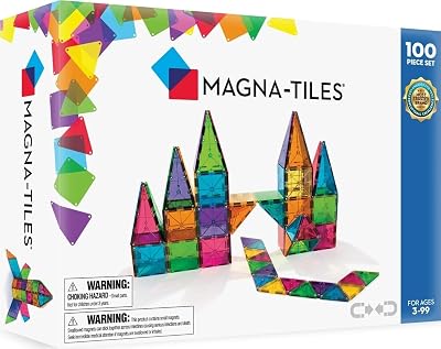 Magna-Tiles Translucent Colors 100 Pieces 1517888 Brand New