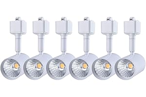 mirrea 6 Pack LED Track Lighting Heads Compatible with Single Circuit H Type Track Lighting Rail Ceiling Spotlight for Accent Task Wall Art Exhibition Lighting 6.5W 24° White (4000K Neutral White)
