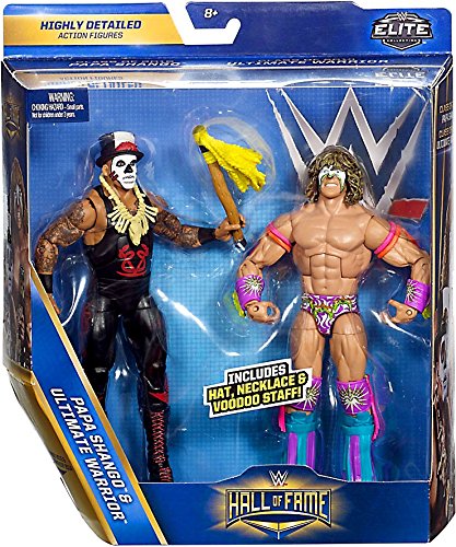 WWE Hall of Fame Class of 2016-2014 Elite Papa Shango & Ultimate Warrior 2 Pack