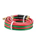 VEVOR Oxygen Acetylene Hose, 1/4-Inch x 15FT Oxy
