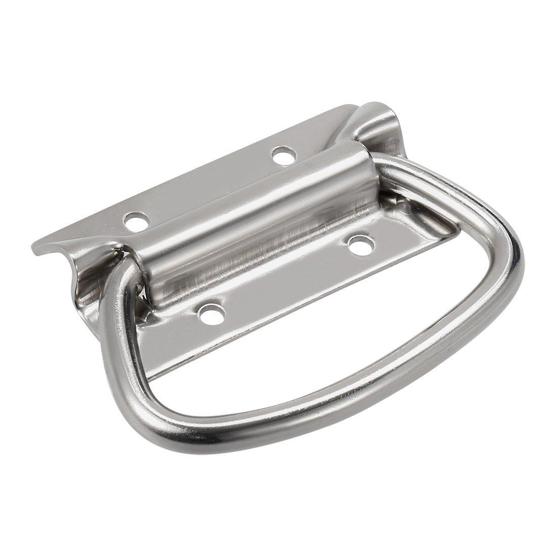 Sourcingmap 86mmx46mm 201 Stainless Steel Toolbox Case Chest Ring Pull Handle Silver Sound