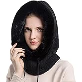 HUAMULAN Women Winter One Piece Beanie Hat Slouchy Fleece Balaclavas Face Mask Neck Scarf Set Earmuff Ski Snow Knit Hats