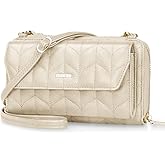 nuoku Womens RFID Wallet Purse Wristlet Crossbody Clutch with Zip Around 2 Strap | RFID, Zip Around, 2 Strap