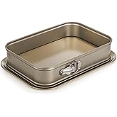 SOUJOY Springform Cake Pan, Non-stick Rectangle Cheesecake Pan, Large Cake Pan with Removable Bottom, Ice Cream Cake Bakeware