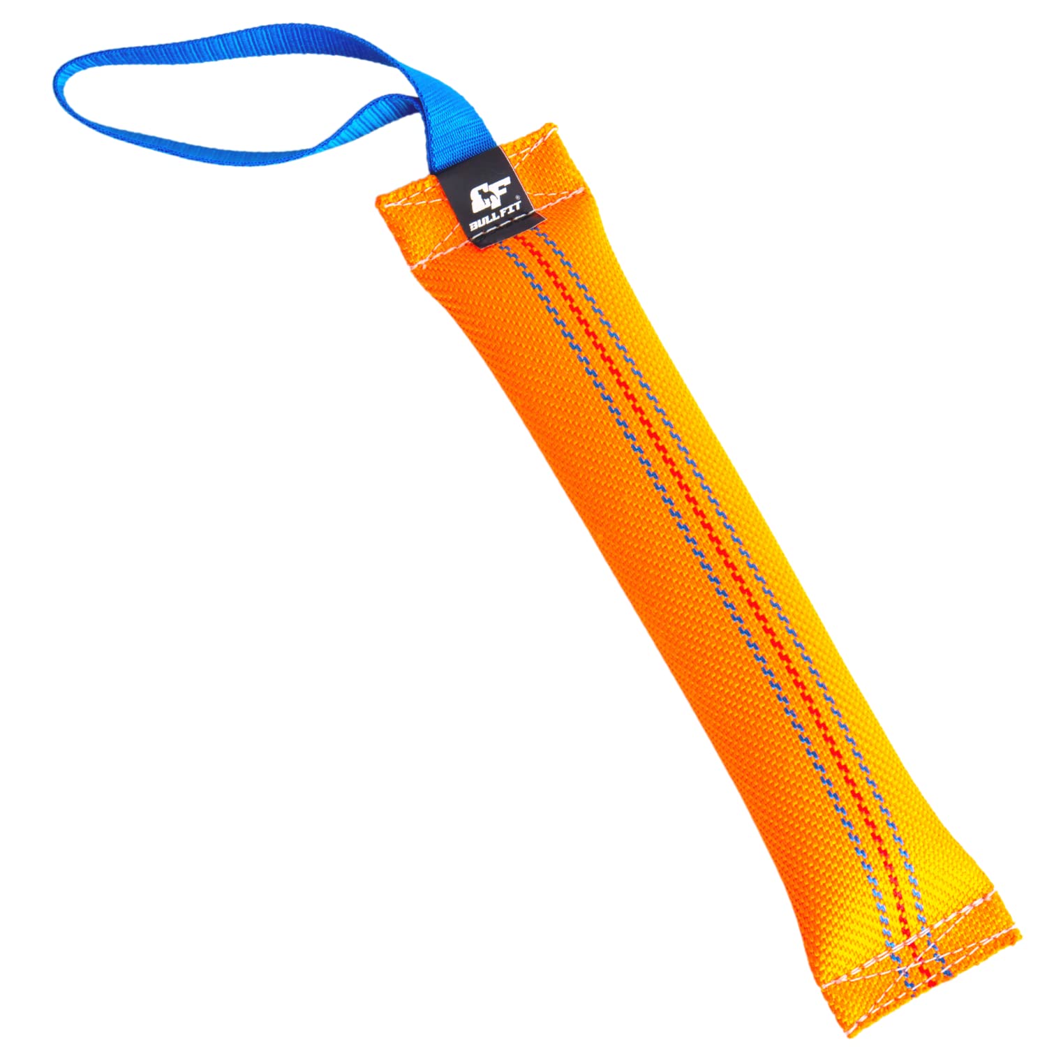 Bull Fit Dog Tug Toy 30 cm with Strong Handle - Made of Durable & Tear-Resistant Fire Hose - Ideal for Tug of War, Fetch & Puppy Training of Medium to Large Dogs - Firmly Stitched Dog Pull Toy
