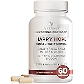 Vitasei Happy Hope Men’s Fertility Supplement – Zinc, L-Carnitine & CoQ10 for Sperm Health, Energy & Vitality – Supports Male Reproductive Wellness & Sperm Motility – Vegan & Gluten-Free – 60 Capsules