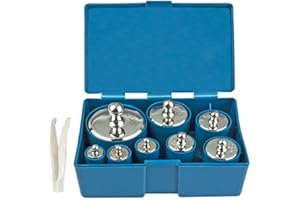 TSURPCAO Calibration Weigh 10g 20g 50g 100g 200g 500g 8PCs/Set Total 1kg,M1 High Precision Scale Weights, for Digital Scale, Kitchen Scale (10g-500g)