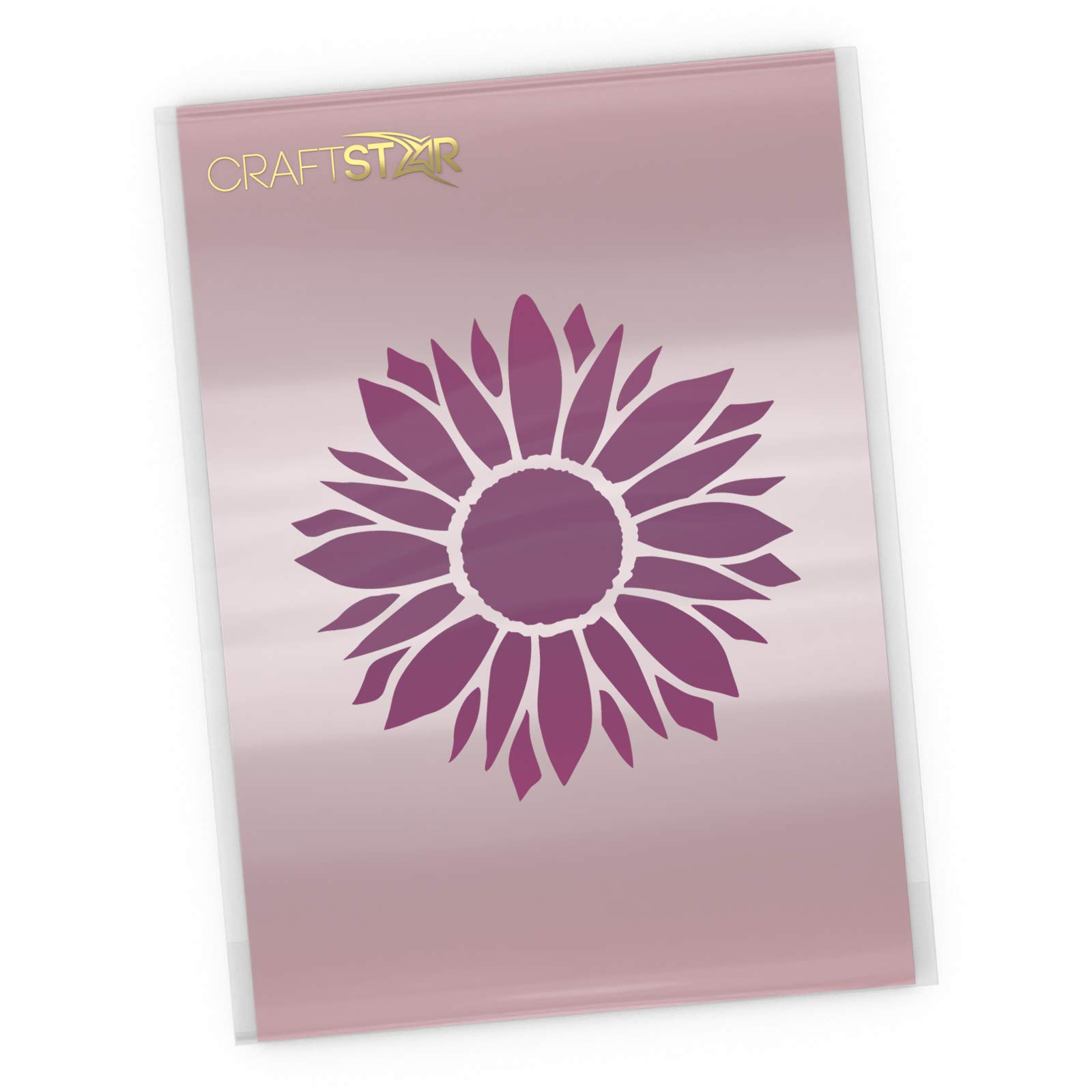 CraftStar Sunflower Stencil - Reuseable Flower Stencil - 16cm x 16cm