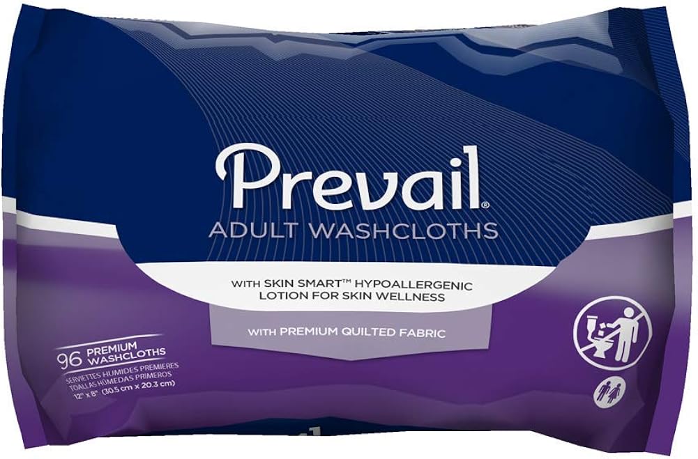 Prevail Premium Disposable Washcloths, Large Refill, 12 x 8 Inch, WW902 (Case of