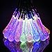 20ft 30 LED Outdoor Solar String lights, Oak Leaf Waterproof Decorative Garden Crystal Fairy Lights(Multi Color)