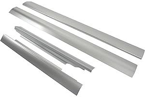 KUAFU Front & Rear Outer Rocker Panel Compatible with 1996-2014 Chevy Chevrolet Express/GMC Savana Van Steel Rock Guards Repl