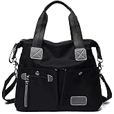Tote Bag for Women,Multi Pockets Shoulder Handbag,Nurse Bag for Work,Large Cross body Purse,Fashion Nylon Top Handle Satchel