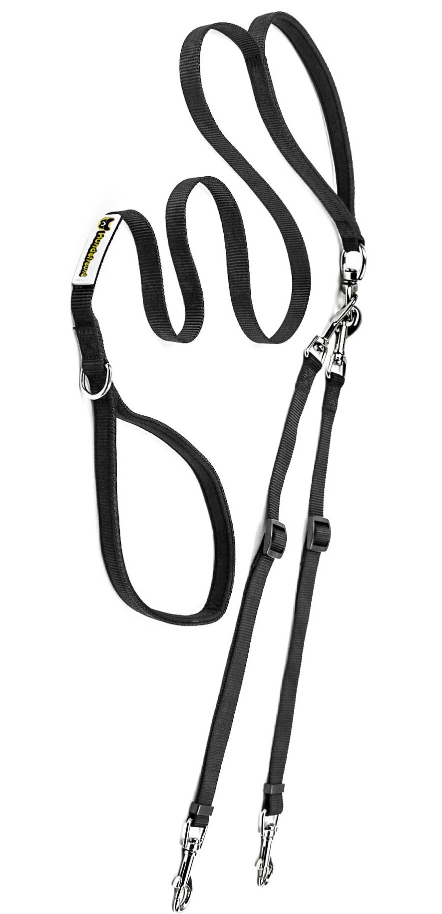 Twin Lead for Two Small Dogs | Adjustable Double Nylon Lead for Dogs up to 30 kg