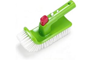 180° Rotatable Pool Brush Head for Inground & Above Ground Pools | Step & Corner Scrubber with EZ Clip for Hard-to-Reach Spot