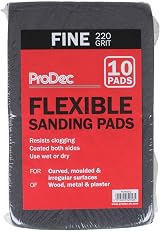 ProDec 10 Pack Fine Grit Flexible Foam Sanding Pads 12x10cm view 2