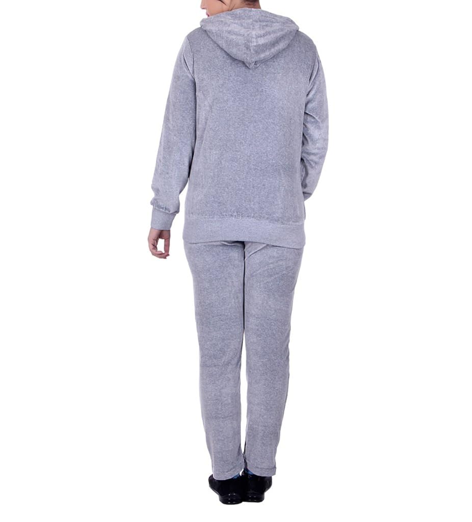 vivid bharti style collar cotton velvet/shearing tracksuit