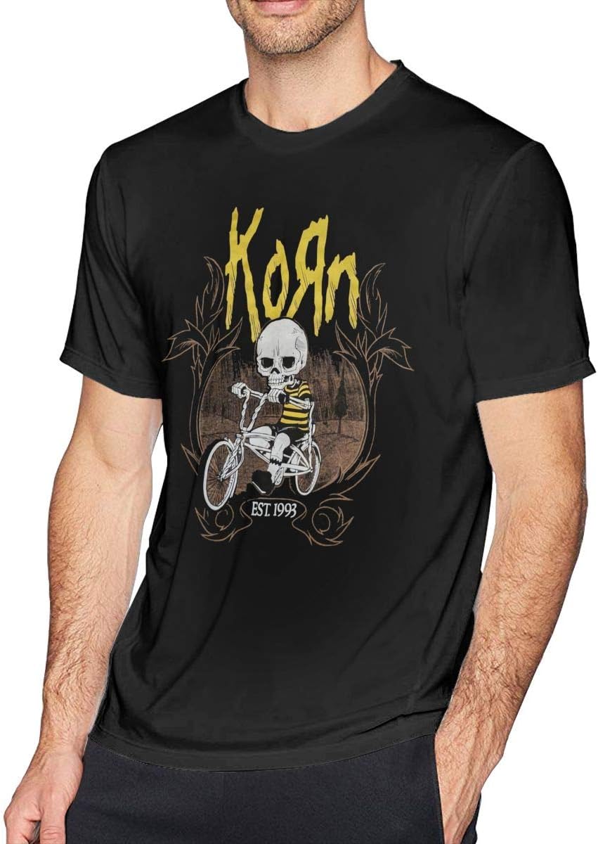 Mens Vintage Korn T-Shirts Black