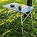 Camp Field Camping Table with Adjustable Legs for Beach, Backyards, BBQ, Party and Picnic Table (SilverA)