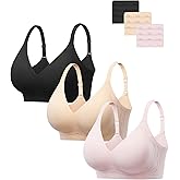 HBselect Jelly Bras for Women No Underwire Comfort Wireless Push Up Bras Seamless Tshirt Bralettes for Women