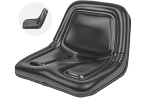 MFS Universal Forklift Lawn Tractor Seat, Waterproof Cover Drain Holes Soft Cushion Equipment Accessory Part Compact Seat Rep