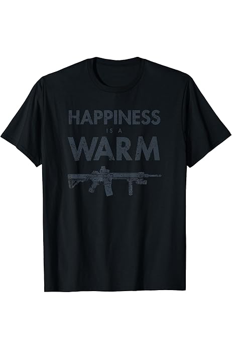 Amazon.com: Happiness is a warm gun T-Shirt : Clothing, Shoes \u0026 Jewelry