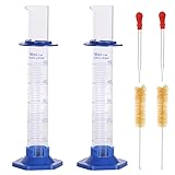 2 Pcs 50ml Graduated Cylinder, Plastic Hexagonal